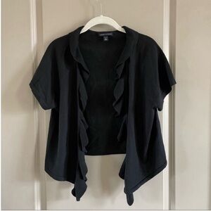 Banana Republic Women's Black Ruffled Top
